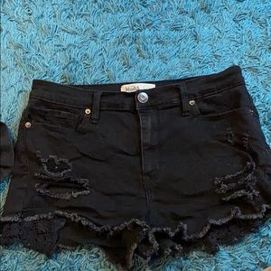 mudd black denim shorts size 7